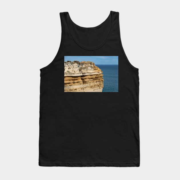 Layered limestone cliff at Loch Ard Gorge, Australia. Tank Top by sma1050